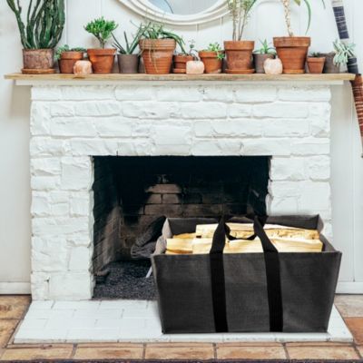 Sac à bûches en toile de jute gris 100 kg