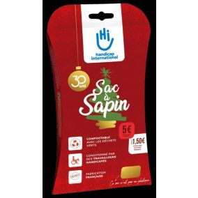 Sac à sapin de Noël Handicap international biodégradable