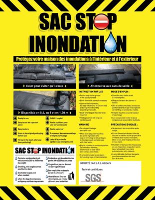 Sac anti-inondation 30 x 60 cm (lot de 3)