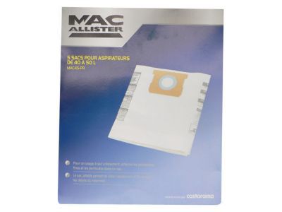 sac aspirateur mac allister mac45 pr 40l 50l 5 pieces castorama