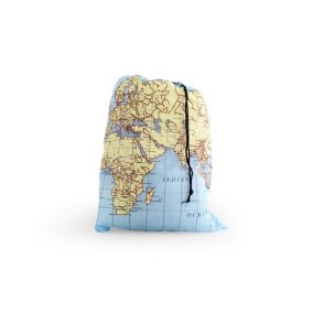 Sac baluchon Carte du monde Nylon Kikkerland