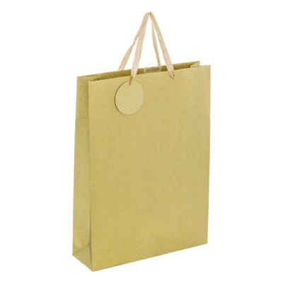 Sac cadeau paillettes grande taille doré - feeric lights & christmas