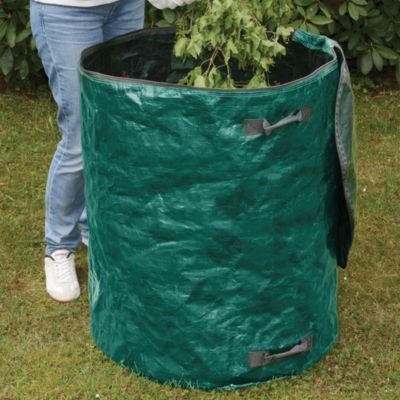 Sac à déchets de jardin XXL 275 L avec fermeture à glissière et poignées renforcées