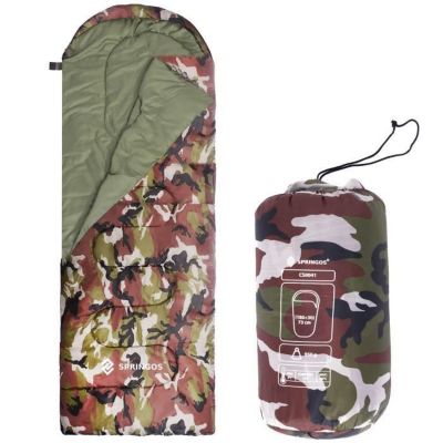 Sac de couchage - SPRINGOS - Momie - 100% polyester - Camping - Multicolor