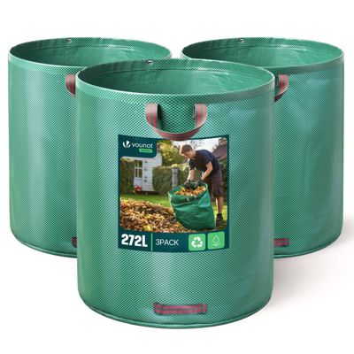 Sac de jardin 272L Lot de 3 sacs XXL VOUNOT