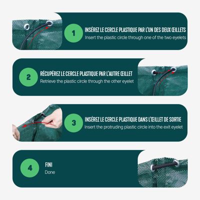 Sac à Déchets Jardin GroundMaster 120L - Ultra-résistant, 5 Sacs Avec Poignées Renforcées - Pour Feuilles, Débris, Légumes