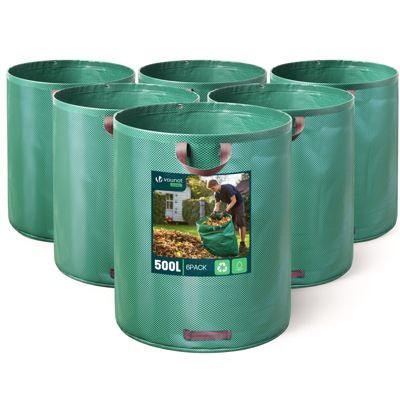 Sac de jardin 500L Lot de 6 sacs Extra Large VOUNOT