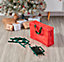 Sac de rangement PVC pour décorations de Noël L.44 x l.15 x H.30 cm rouge