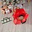 Sac de rangement PVC pour décorations de Noël L.44 x l.15 x H.30 cm rouge