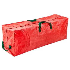 Sac de rangement PVC pour sapin de Noël L.122 x l.35 x H.43 cm rouge
