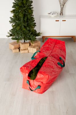 Sac de rangement PVC pour sapin de Noël L.137 x l.36 x H.47 cm rouge