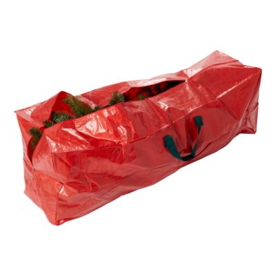Sac de rangement PVC pour sapin de Noël L.137 x l.36 x H.47 cm rouge