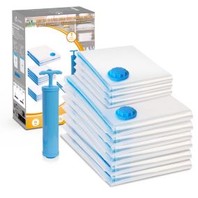 Sac de rangement sous vide aspirateur avec pompe Lot de 10pcs VOUNOT
