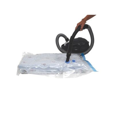 Sac de rangement sous vide MSV - Parfum lavande - 100x110 cm - Couleur Noir