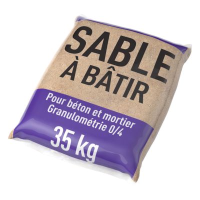 Sac de sable pour béton et mortier granulométrie 0/4 sac de 35 kg