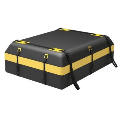 Sac de toit noir 600 L avec sangles et tapis antidérapant