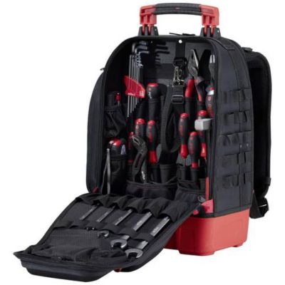 Sac à dos d'outillage Wiha 45529 41 pièces, compartiment PC 16", fond étanche et organisation modulaire