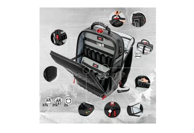 Sac à dos modulaire KNIPEX Modular X18 vide 53 x 37 x 19 cm 18 L 2,9 kg - 00 21 50 LE