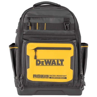 Sac à dos porte-outils DWST60102-1, polyester hydrofuge, compartiments organisés