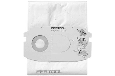 Sac filtre SELFCLEAN SC FIS-CT MINI-5 pour aspirateur de 5 pièces - FESTOOL - 498410