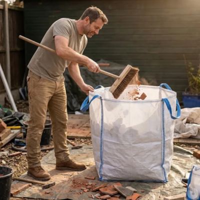 Sac à gravats en polypropylène 55 L avec poignées