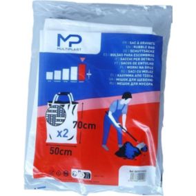 Sac À Gravats Multiplast H.50 X L.40 Cm 80L Blanc