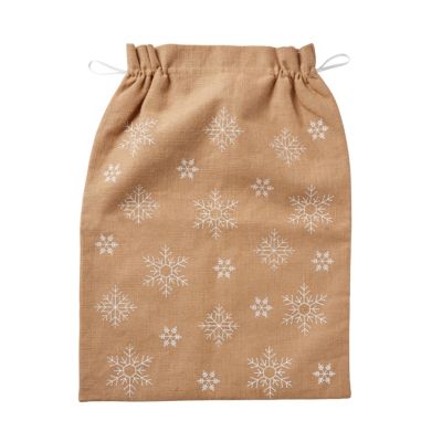 Sac hotte Noël jute naturel l.60 x H.80 cm