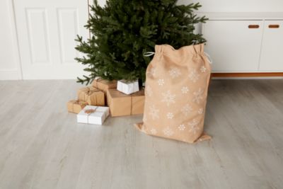 Sac hotte Noël jute naturel l.60 x H.80 cm