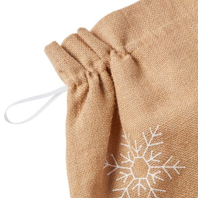 Sac hotte Noël jute naturel l.60 x H.80 cm