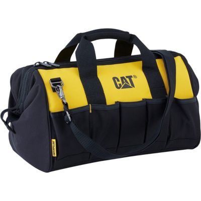 Sac à outils 28Litres 10 poches ext. Fond renforcé Bandoulière réglable Sac de chantier CAT
