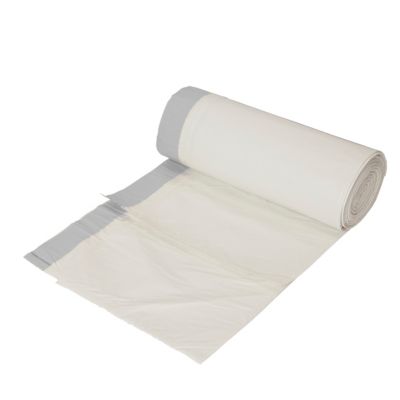 Sac poubelle vendu par 20 à poignée 50 L couleur blanc
