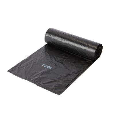 Sac poubelle vendu par 20 jetable de 120 L couleur noir