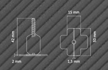 Sachet 100 croisillons pour système autonivelants 1,5 mm droits Pavilift