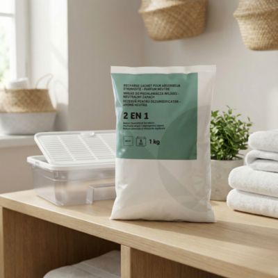 Sachet absorbeurs d'humidité 40m² neutre 1kg