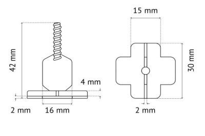 Sachet de 100 croisillons autonivelants 2 mm en I Pavilift®