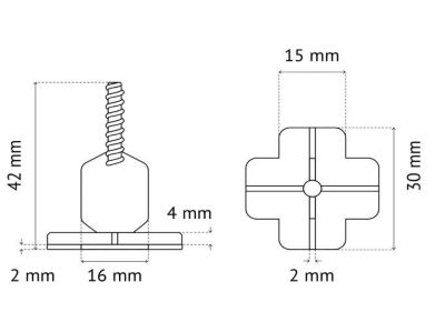 Sachet de 100 croisillons autonivelants 2 mm en + Pavilift®