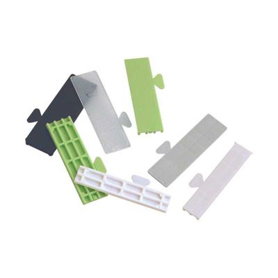 Sachet de 1000 cales de vitrage 22 x 80 x 2 mm gris, polypropylène - D22802B