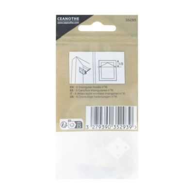 Sachet de 6 attaches triangulaires brio 16 mm pour 3 kg - Marque Française