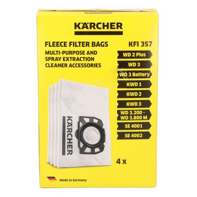 SACS ASPIRATEUR KARCHER WD2 - WD3 - A2204 - A2554  x4