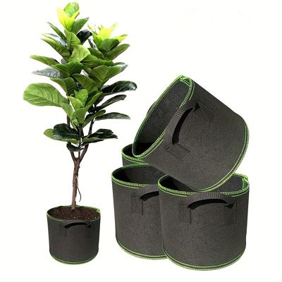 Sacs de culture de 5 gallons,3 paquets,conteneur robuste,Pots de plantes en tissu Non tissé épais,sac de croissance avec poignées