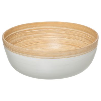 Saladier Ø 30 cm Modern Color 5Five blanc et bambou