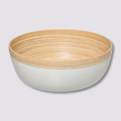 Saladier Ø 30 cm Modern Color 5Five blanc et bambou