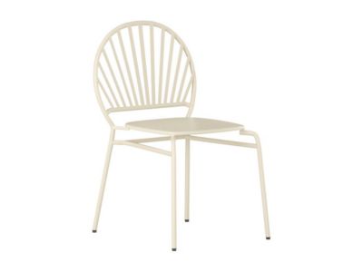 Salle à manger de jardin en métal : une table L.160 cm et 6 chaises - Beige - CEDEIRA de MYLIA