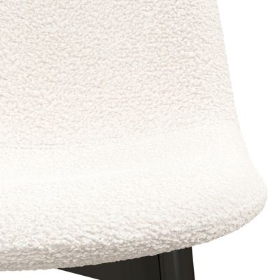 SALLY-Chaise en tissu bouclette Ecru (x4)
