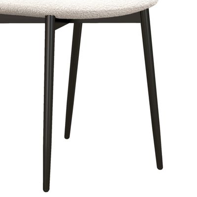 SALLY-Chaise en tissu bouclette Ecru (x4)