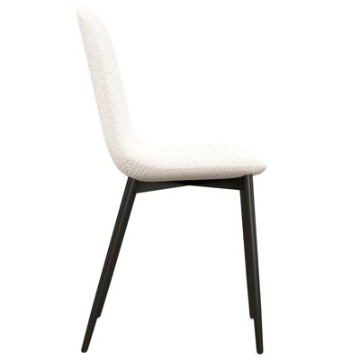 SALLY-Chaise en tissu bouclette Ecru (x4)
