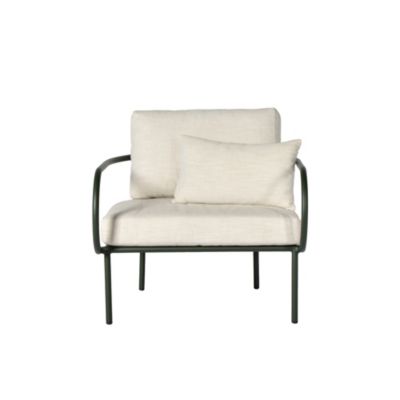 Salon bas de jardin 4 personnes aluminium Aura vert foncé Arcane