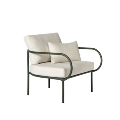 Salon bas de jardin 4 personnes aluminium Aura vert foncé Arcane