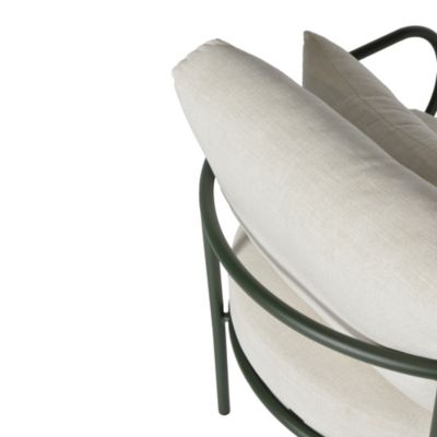 Salon bas de jardin 4 personnes aluminium Aura vert foncé Arcane