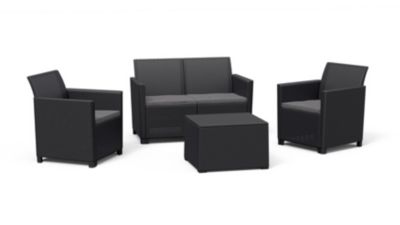 Salon bas de jardin 4 personnes Marie Keter noir